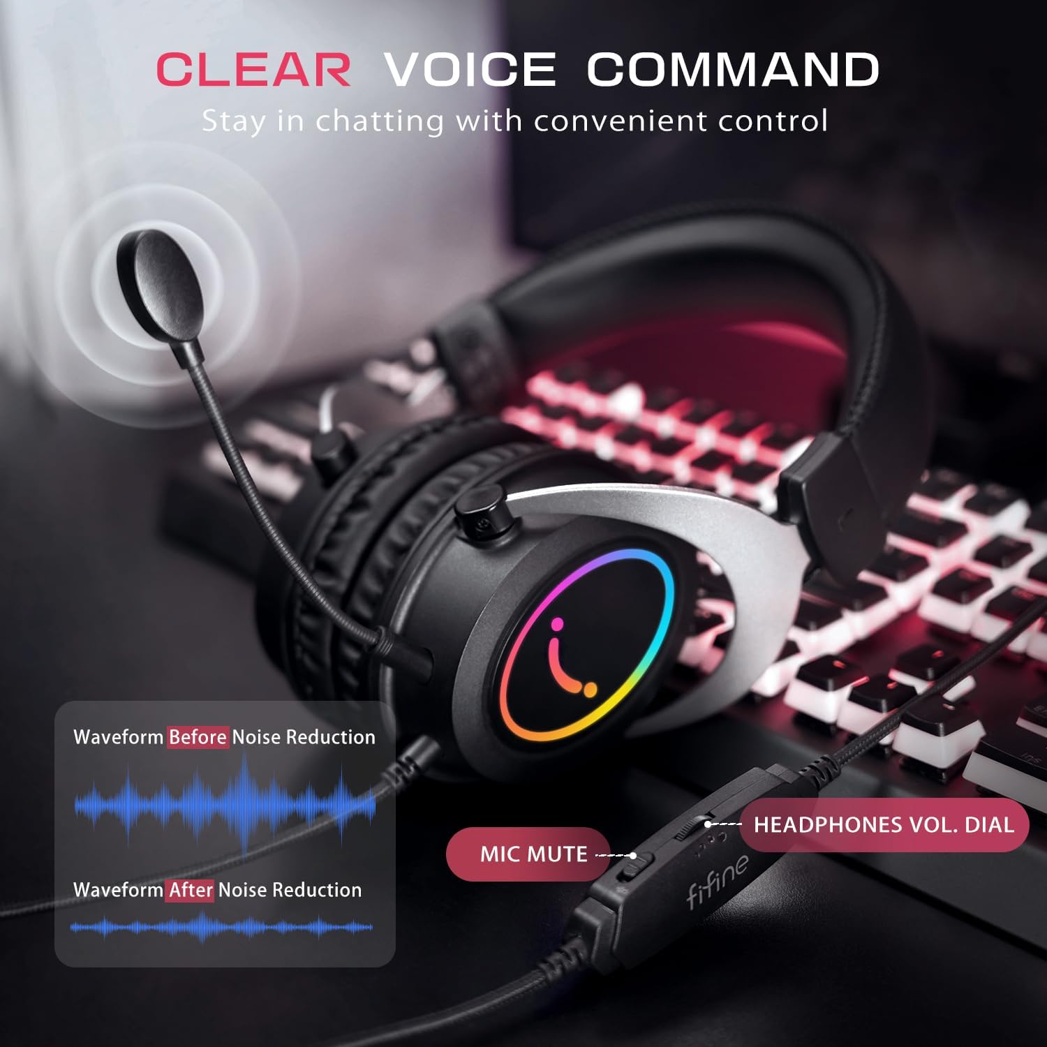  FIFINE Technology AmpliGame H3 RGB Headset